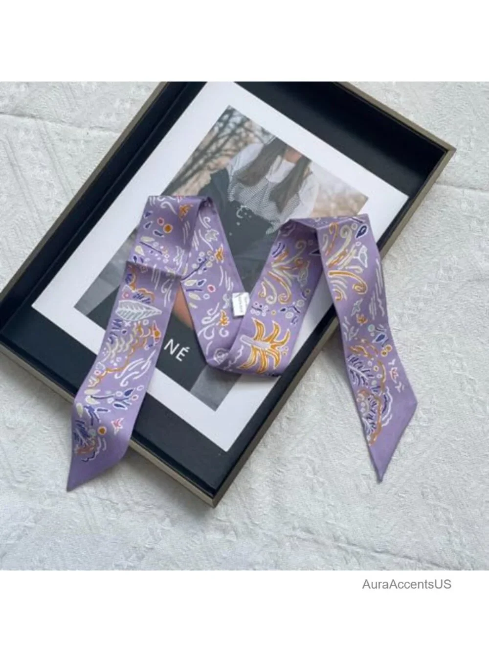 100% Pure Mulberry Silk Scarf - Lightweight Neckerchief - 8-in-1 Styling
